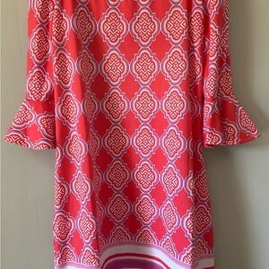 Cabana Life Pink and Purple Geometric Dress size S NWT